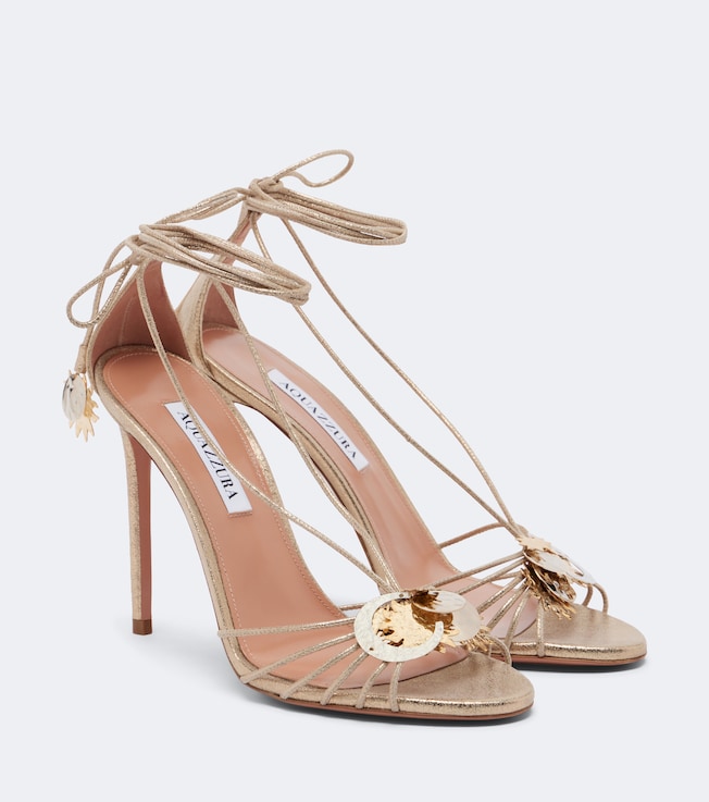 Night Stars metallic leather sandals