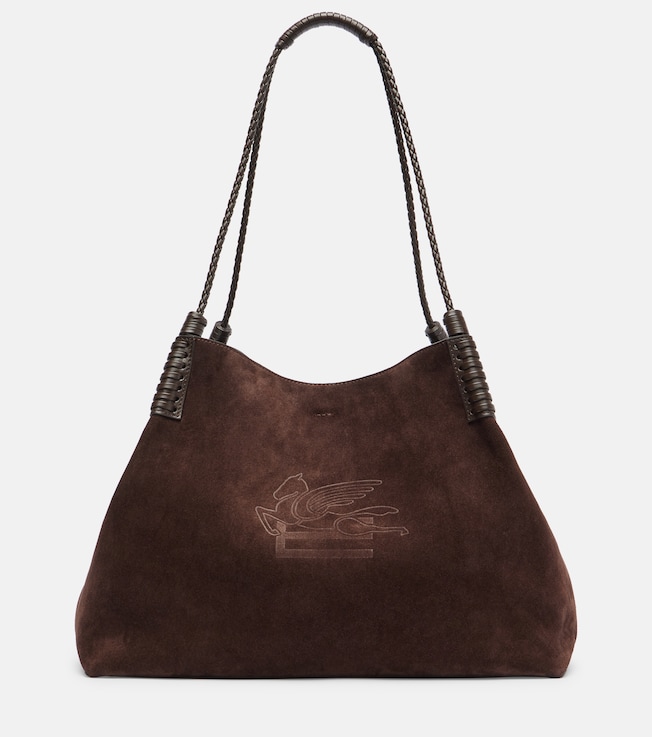 Libra Medium suede tote bag