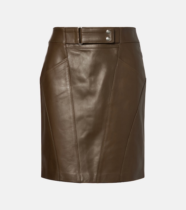 Leather miniskirt