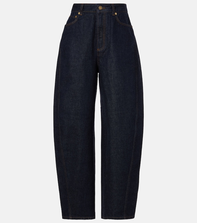 Cocoon high-rise wide-leg jeans