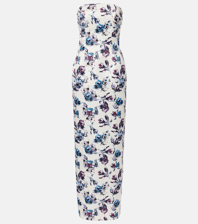 Emilia Wickstead Laelia floral bustier gown