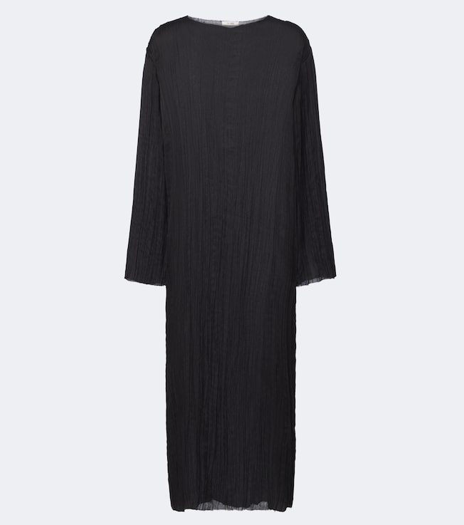 Joma pleated silk midi dress