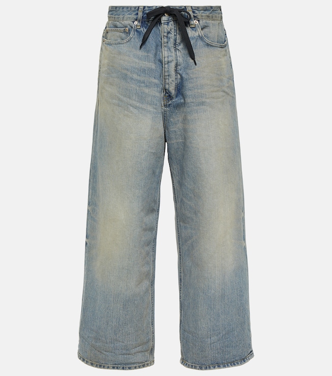 Mid-rise wide-leg jeans