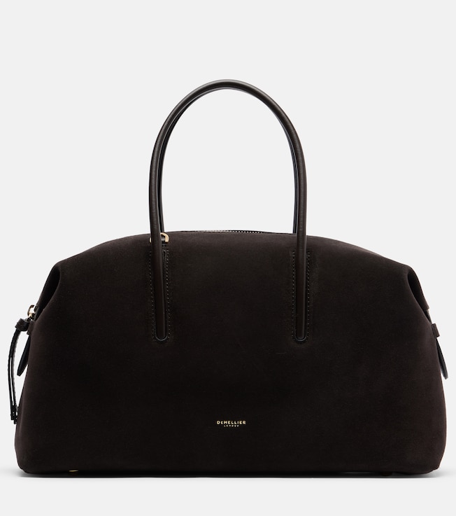 Stockholm Midi suede top-handle bag