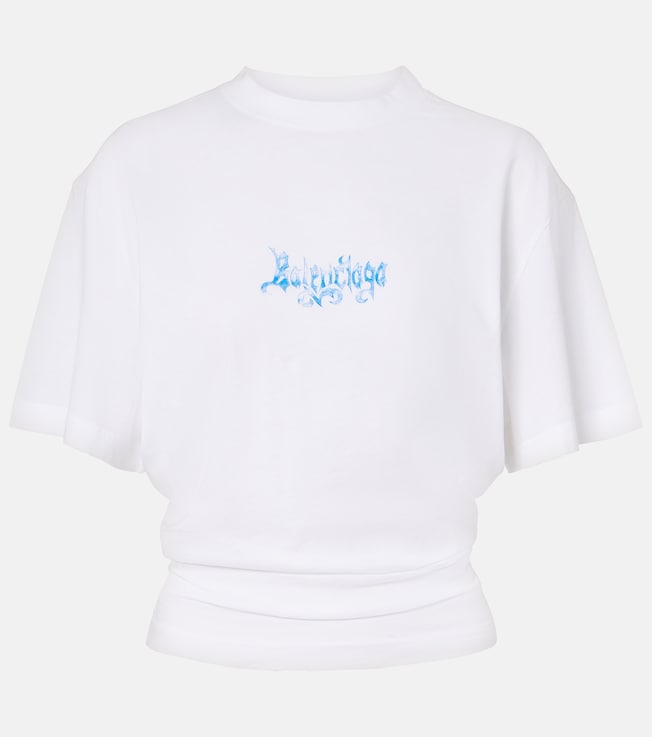 Logo cotton jersey top