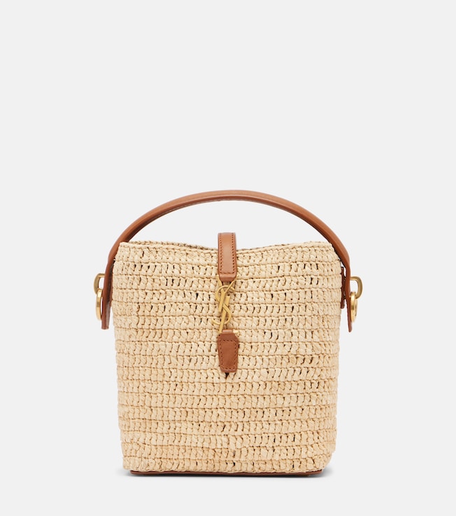 Le 37 Mini raffia bucket bag