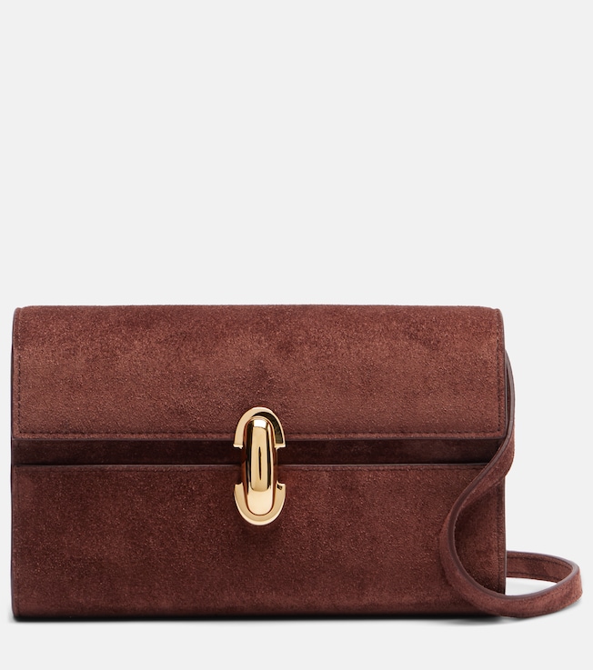 Symmetry Mini suede shoulder bag