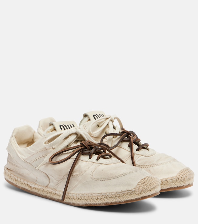 Miu MiuGymnasium canvas sneakers