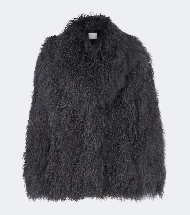 Oversized shearling jacket
