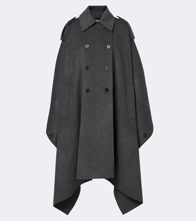 Wool and cashmere cape