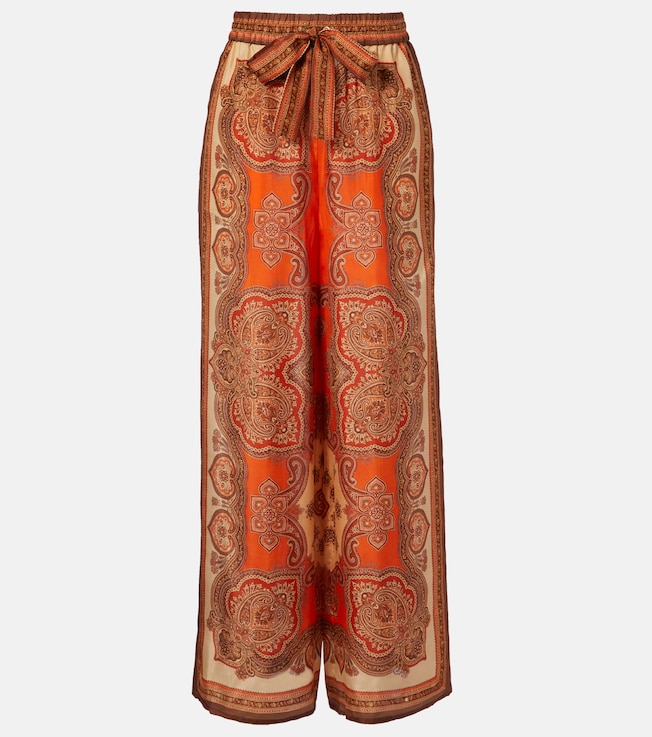 Mahon paisley silk palazzo pants