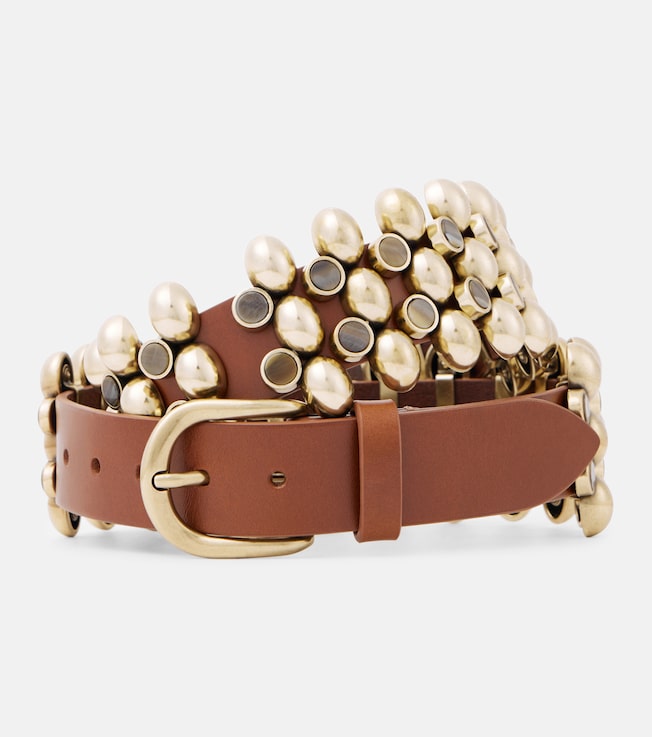Varana embellished leather belt
