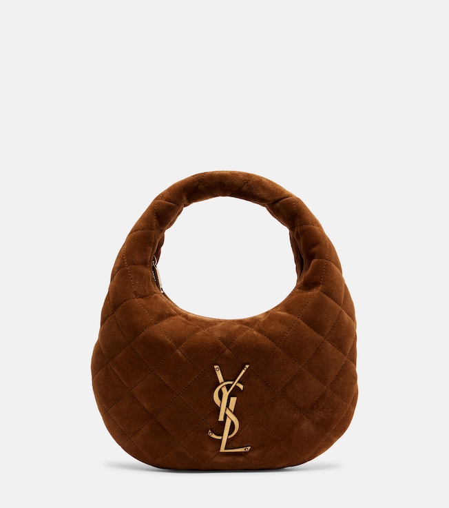 Icarino Baby quilted suede top-handle bag