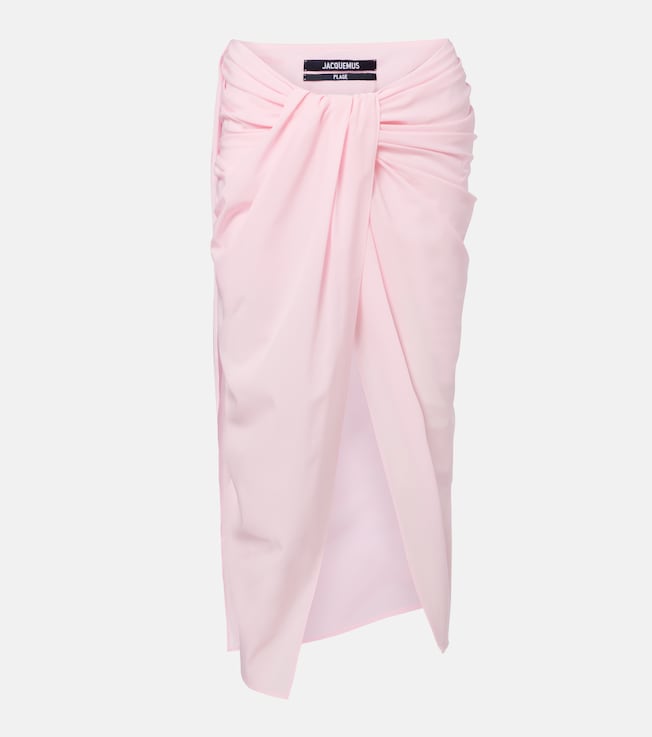 Paréo draped beach cover-up