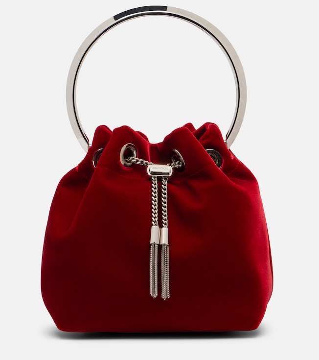 Bon Bon velvet bucket bag