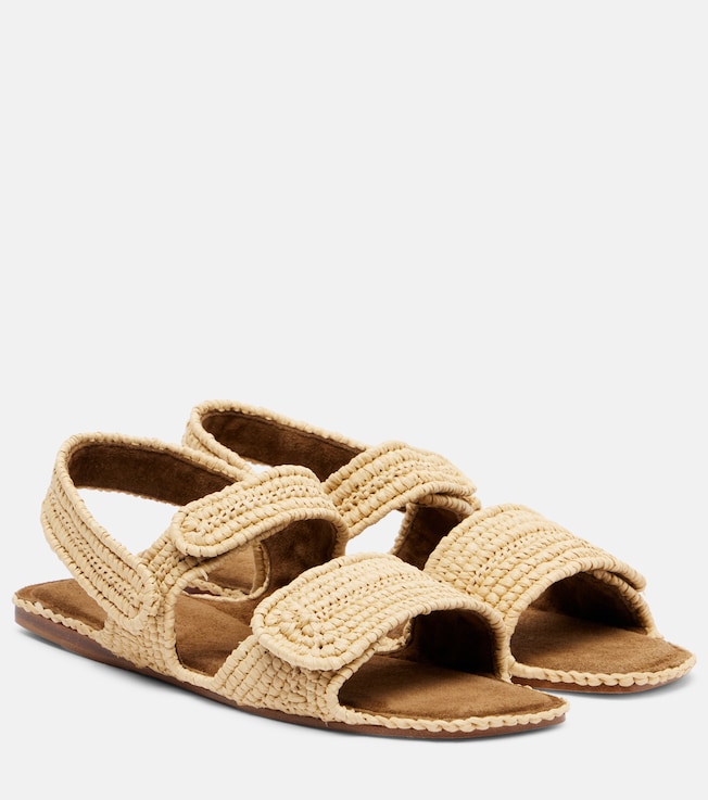 Boden raffia slingback sandals