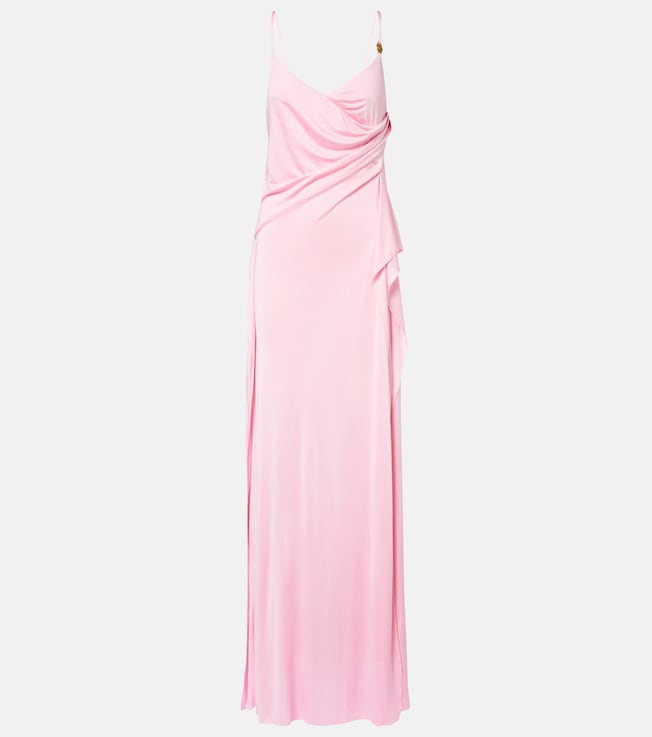 Medusa gathered jersey gown