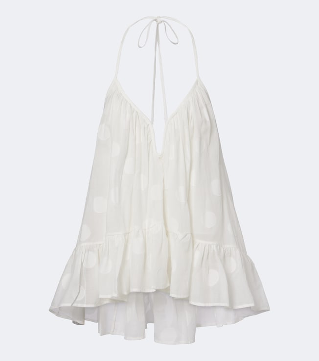 Solstice polka-dot cotton top