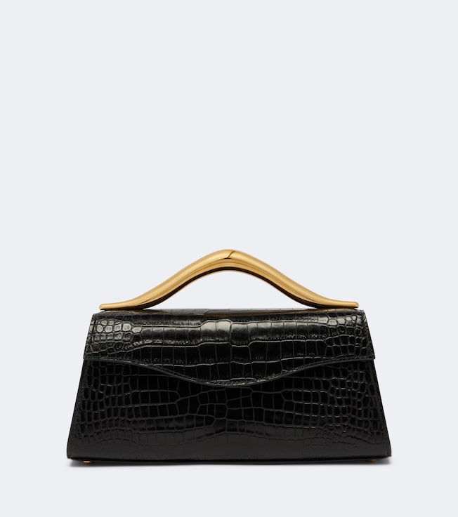 Petit Wave croc-effect leather top-handle bag