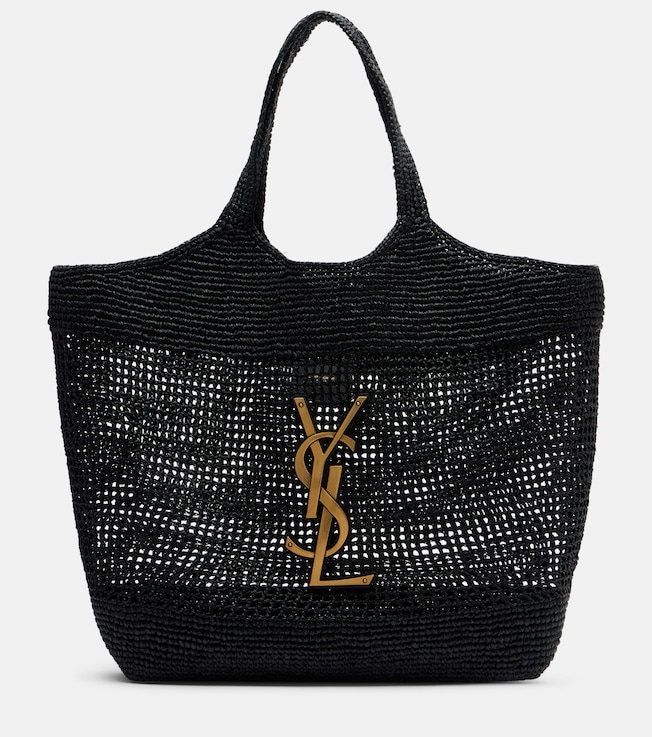 Icare Maxi crochet raffia shopper