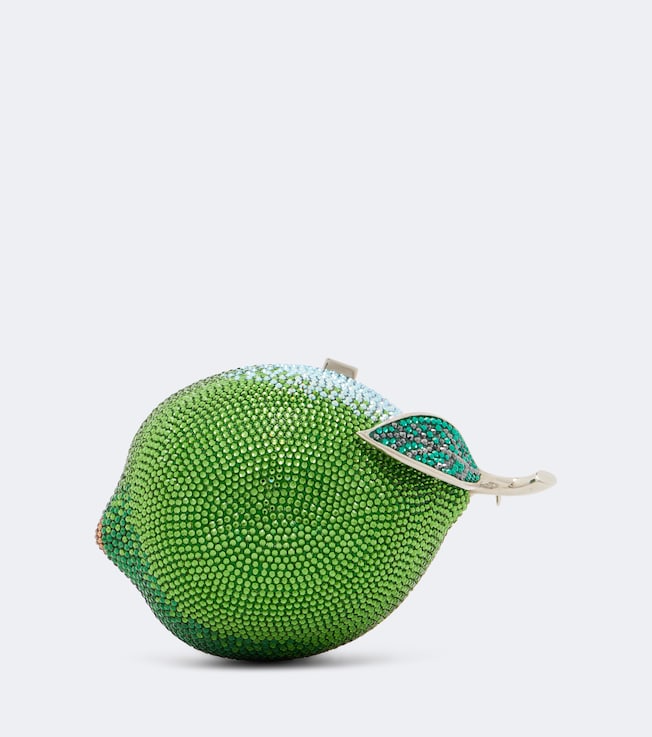 Citron Lime embellished clutch