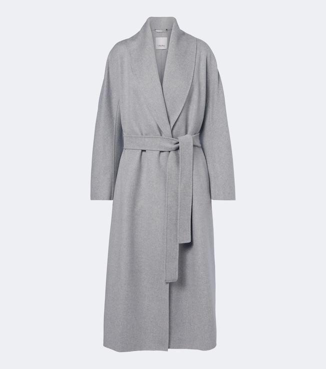 Virgin wool wrap coat