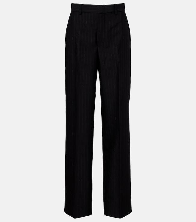 Wool wide-leg pants