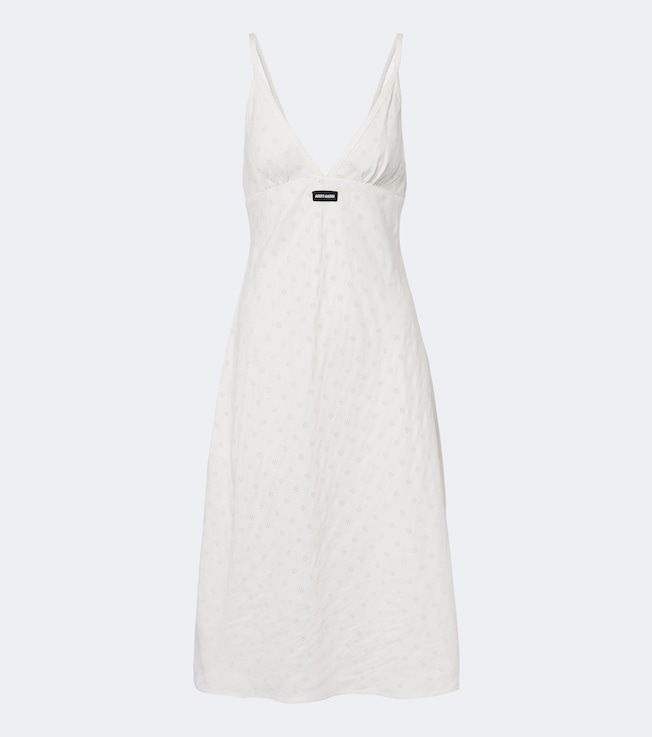 Broderie anglaise poplin midi dress