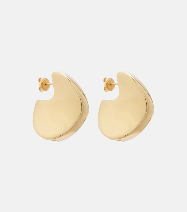 Medium gold-plated sterling silver earrings