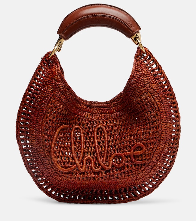 x Made For A Woman Summer Banana Small raffia shoulder bag