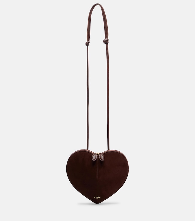 Le Cœur Small leather and suede shoulder bag