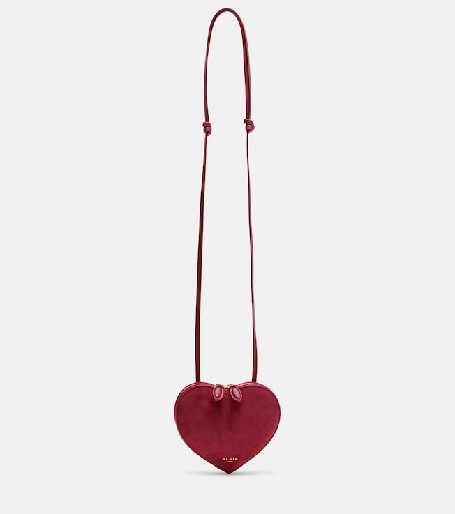 Le Cœur leather and suede crossbody bag