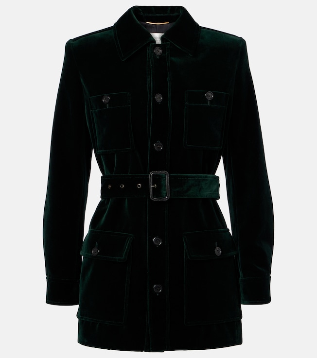 Saharienne cotton velvet jacket