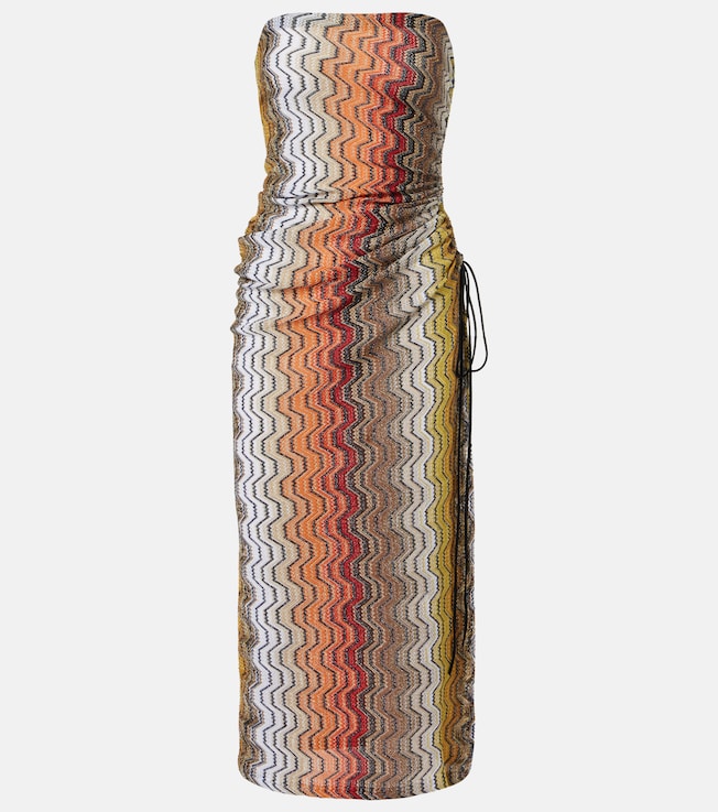 Wave lamé beach dress