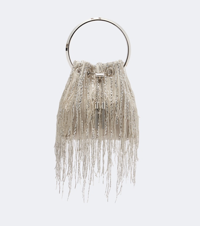 Bon Bon embellished satin bucket bag