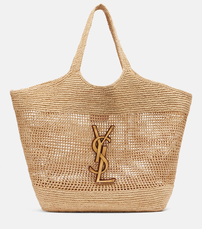 Icare Maxi crochet raffia shopper