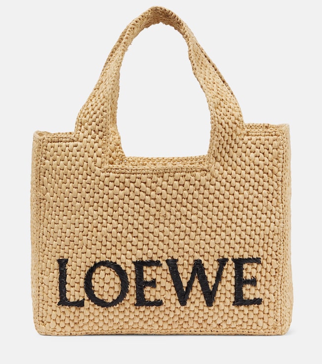 Paula's Ibiza Small logo raffia top-handle bag