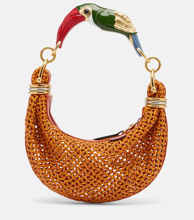 Bracelet Small woven leather shoulder bag