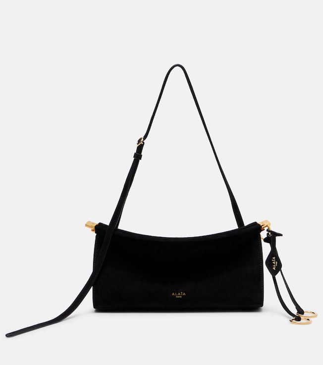 Le Click suede shoulder bag