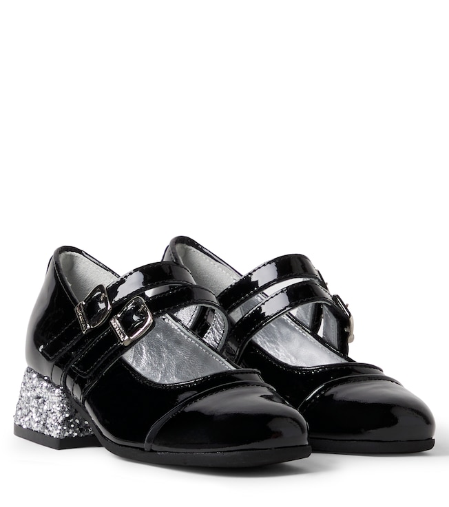 Glitter patent leather Mary Jane flats | Monnalisa