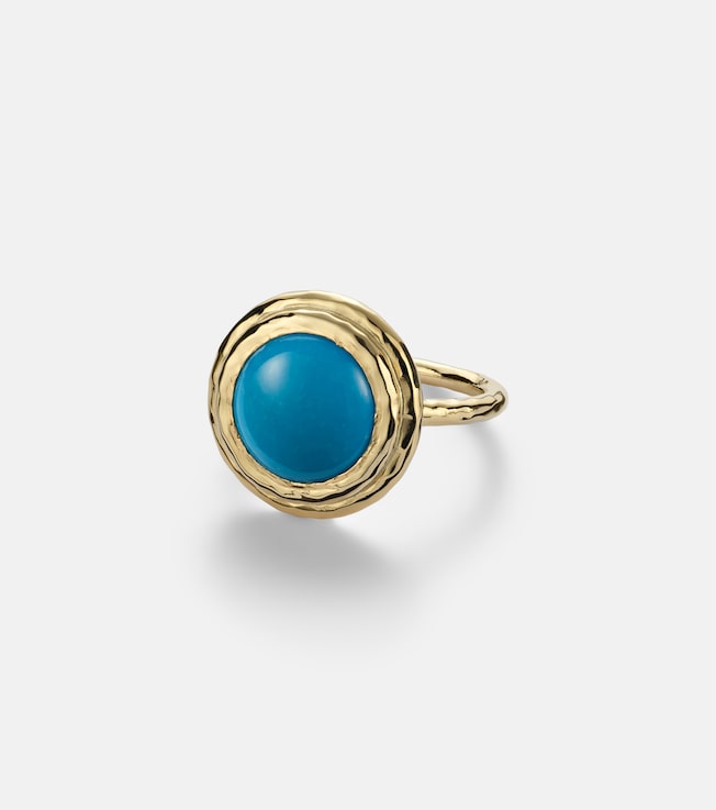 Coral Beach Allia 18kt gold ring with turquoise