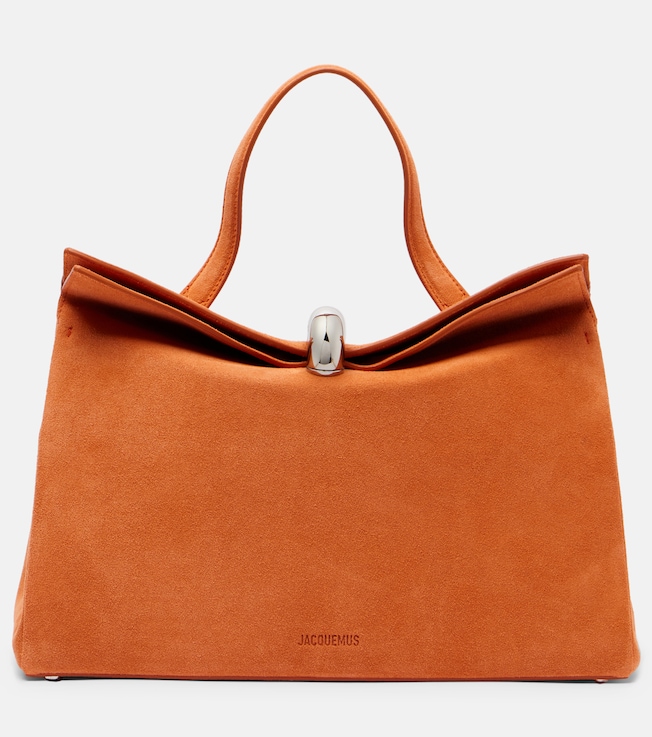 Valérie Medium suede top-handle bag