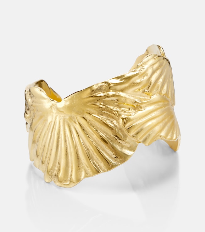 Birth of Venus 24kt gold-plated cuff bracelet