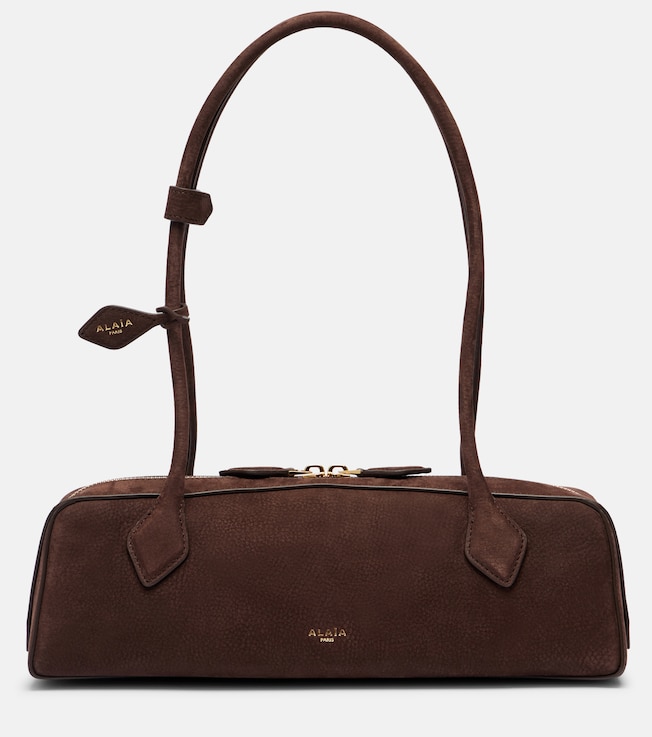 Le Teckel Medium suede shoulder bag