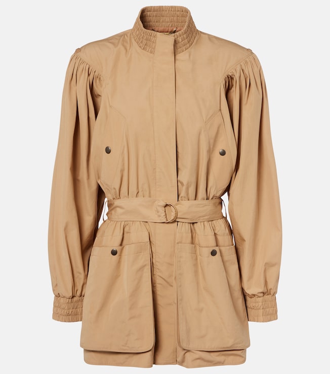 Cotton poplin trench coat