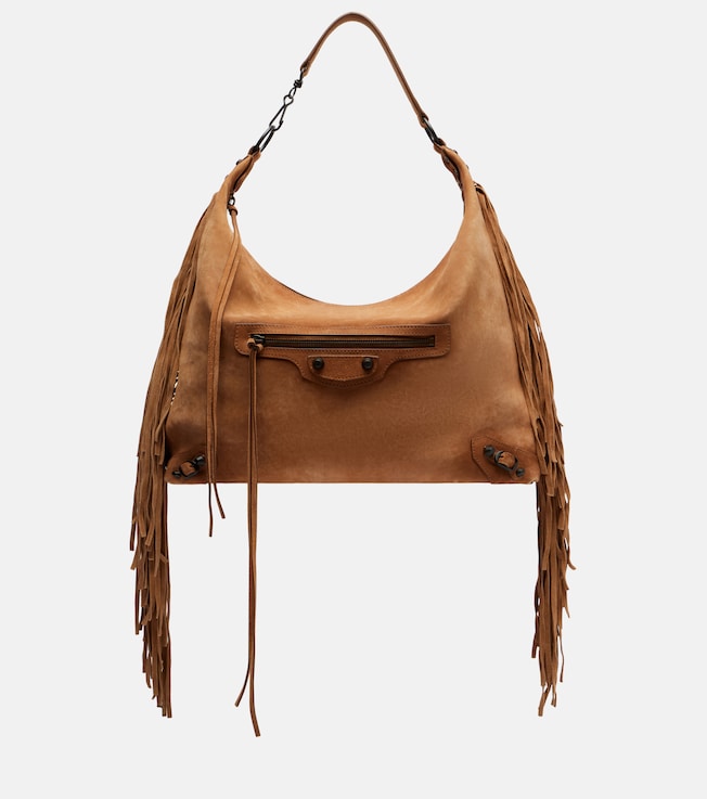 Le City Medium suede shoulder bag