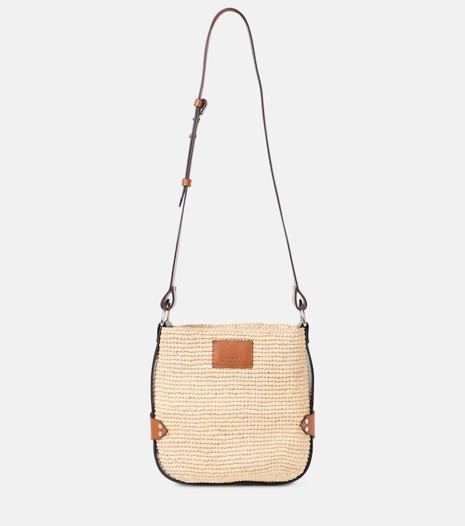 Bayia Mini raffia shoulder bag