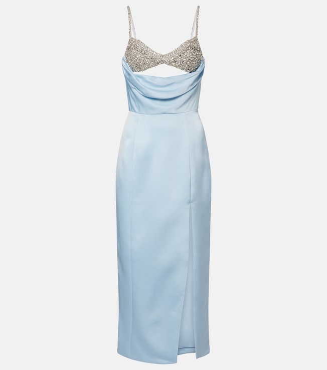 Celestia crêpe satin cocktail dress