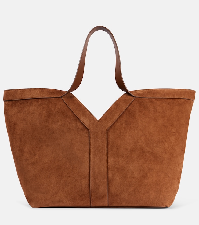 Y suede tote bag