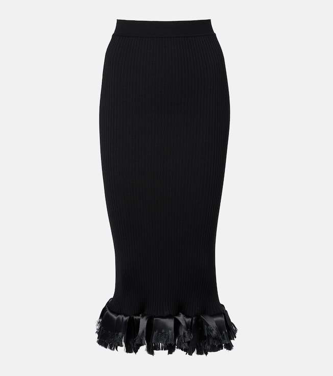 Riley wool-blend midi skirt